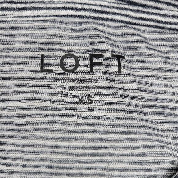 Loft Pinstriped Long Sleeve‎ Top XS - Picture 4 of 7